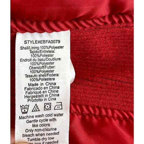 Bienzoe Quilted Puffer Vest Women Medium Red Sleeveless Fall Outerwear Jacket - Picture 11 of 12